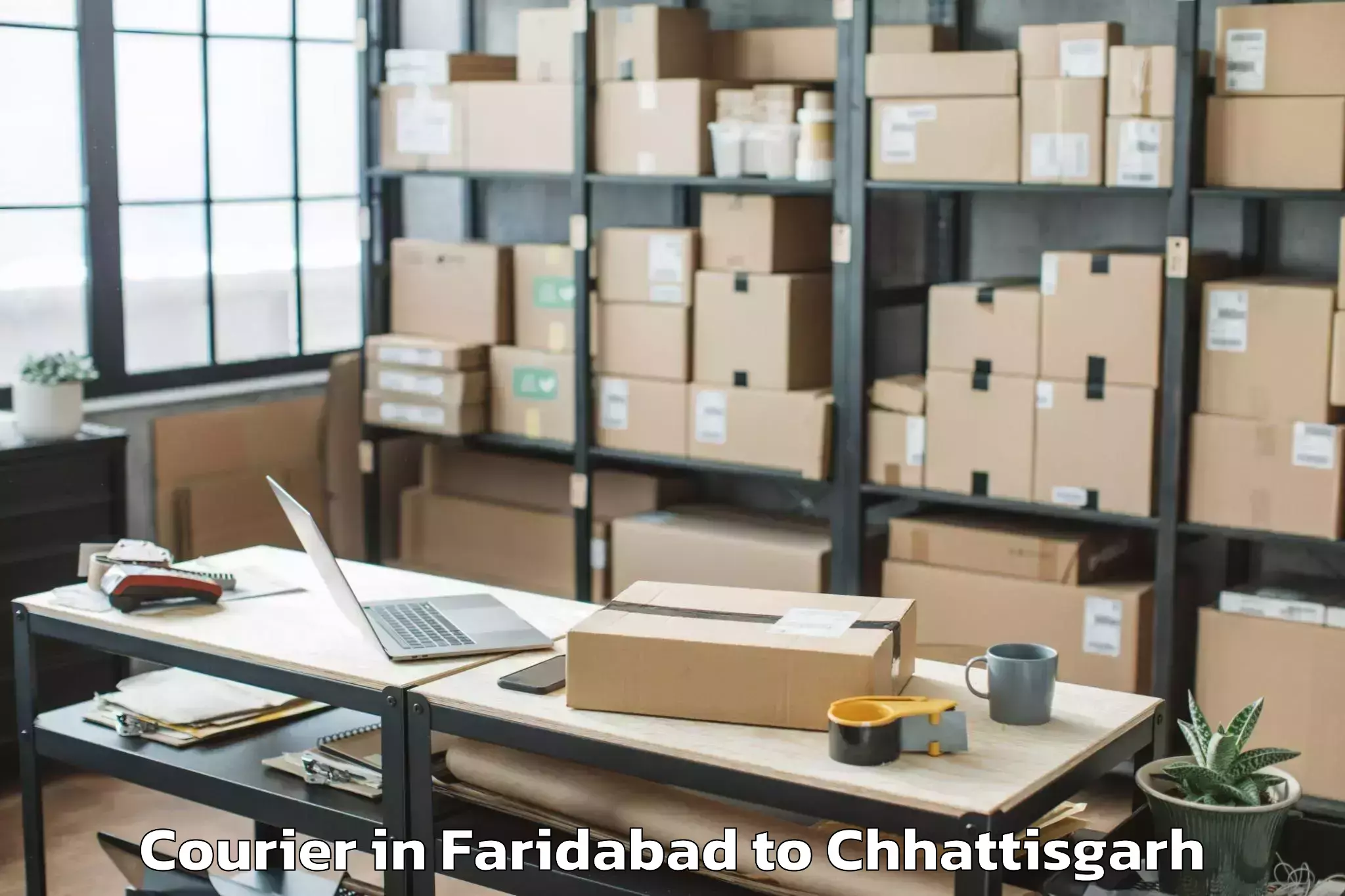 Get Faridabad to Jashpur Courier